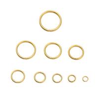 Anillas de salto 200PCS Stainless Steel 3/4/5/6/7/8/10/12mm Rings Split Ring Connectors Single Loops Jump DIY Jewelry Findings Supplie(Gold,10mm)