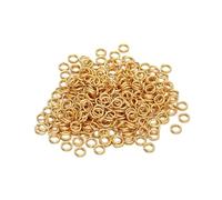 Anillas de salto 30-200Pcs 3-25mm Stainless Steel Split Ring Open Single Loops Jump Rings Connectors for DIY Jewelry Making Findings Accessories(Gold-1.0x10mm 100pcs)