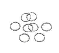 Anillas de salto 50pcs 8-14mm Stainless Steel Round Jump Rings Twisted Open Split jump rings Connector for DIY Jewelry Makings Supplies(Steel02 8mm)