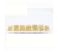Anillas de salto 900 Pcs Alloy Open Jump Rings Mixed 3mm 4mm 5mm 6mm 7mm 8mm 10mm Split for DIY Jewelry Making Findings(Color 1)