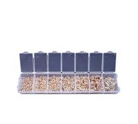 Anillas de salto 900 Pcs Alloy Open Jump Rings Mixed 3mm 4mm 5mm 6mm 7mm 8mm 10mm Split for DIY Jewelry Making Findings(Color 6)