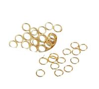 Anillas de salto Jump Rings for Jewelry Making,Brass Open Connecting for DIY Accessories(18k gold plated,0.7mmx7mm-100pcs)
