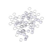 Anillas de salto Jump Rings for Jewelry Making,Brass Open Connecting for DIY Accessories(Rhodium plated,0.6mmx4mm-200pcs)