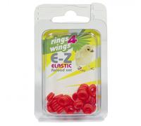 Anillas elásticas para periquitos y agapornis - Color: Rojo