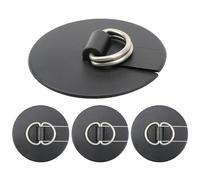 Anillas en D para Kayak, Pack de 4 Parches con Argollas en D para Paddle Surf, Ganchos de Fijación para Barco Hinchable, para Cubierta de Deportiva, Viajes, Desplazamientos, Excursiones y