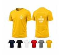Anillas Isabel Pack 10 Camisetas Técnicas Personalizadas para Peñas, Despedidas y Grupos | Camisetas Deportivas Unisex para Eventos y Amigos (FR/ES, Letras, XL, Amarillo)
