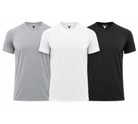 Anillas Isabel Pack 3 Camisetas Técnicas Hombre Running Gym - Secado Rápido, Transpirables, Negro Blanco Gris, Ropa Deportiva Entrenamiento (FR/ES, Letras, S, Regular, Regular, Multicolor)