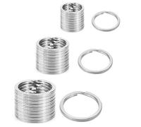 Anillas llaveros de acero inoxidable, 30 Piezas, anillas para llaveros de 20/25/30 mm, argollas para llaveros para hacer llaveros, anilla llavero y argollas porta chaves