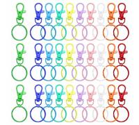 Anillas Llaveros,Mosquetones Pequeños,30 Piezas Anillas para Llaveros,Llavero Mosqueton,Keychain,Anillas Llavero para Bisuteria Artesanías