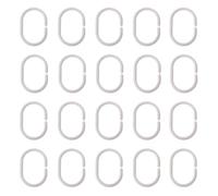 Anillas para Cortina de Ducha, 20 Pcs Anillas de Plástico para Cortinas, Anillos para Cortina de Duacha en Forma de C, para Cortinas