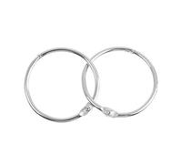 Anillas para encuadernación, Anillos con bisagras de acero inoxidable, 2 uds., varios tamaños, color blanco y plateado, for encuadernación llavero álbum(25mm)