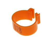 Anillas para Gallinas Anillos digitales de plástico for patas pollo, pato y ganso, 100 unidades, 8 colores, for avicultura(Black,1.8 cm)