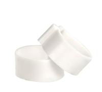 Anillas para Gallinas Anillos for patas de pollo 1,6/2 cm diámetro, tamaño ajustable, hebilla plástico for etiquetas aves corral, for pollitos, patos, gansos y , 50 unidades(White,1.6CM Diam)
