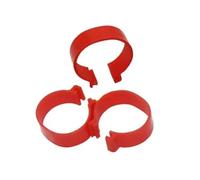 Anillas para Gallinas Anillos for patas de pollo y aves corral, diámetro interior 25 mm, clip for pavo, pato ganso, 6 colores, marca gestión agrícola sin palabras, 60 unidades(Red)