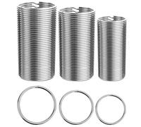 Anillas para Llaveros,120 Piezas Argollas para Llaveros Redondos Planas de 20/25/30 mm,Mosqueton Llavero,Llaveros de Acero Inoxidable Redondos para Casa,Oficina,Coche