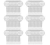 Anillas para Llaveros Porta Chaves con Cadena Keychain Hacer Llaveros Argollas para Bisutería Manualidades DIY (Estilo 1)