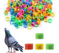 Anillas para patas de aves, Anillos de plástico for patas de paloma, pollo, loro, pato, multicolor, 8 mm, 10 mm, 12 mm, paquete de 100-200 unidades(12mm150pc)