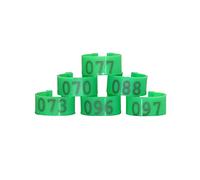 Anillas para patas de aves, Anillos for patas de pollo 2,0 cm Multicolor 100 Uds(Green)