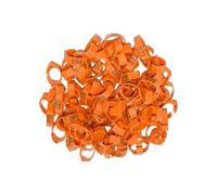 Anillas para patas de aves, Bandas for patas de identificación de pollo, anillos for patas de aves de corral, multicolor, varios tamaños, paquete de 100(Poultry Orange,Adjustable Size (2-2.4cm))