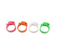 Anillas para patas de aves, Bandas for patas de pollo ajustables multicolor 2-2,4 cm ID 25-50 piezas(Random color,50 Pcs)