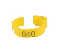 Anillas para patas de pollo, Anillos de plástico ajustables for patas de pollo, 100 unidades, multicolor(Yellow)