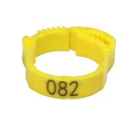 Anillas para patas de pollo, Anillos numerados for patas de aves de corral, multicolor, 30/50 unidades(Yellow,30PCS)
