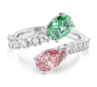 Swarovski x Ariana Grande Anillo abierto, Tallas mixtas, Multicolor, Baño de rodio