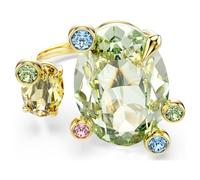 Swarovski Anillo abierto Gema, Tallas mixtas, Multicolor, Baño tono oro