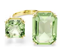 Anillo abierto Millenia, Talla octogonal, Verde, Acabado en oro de 18 quilates 60