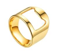 Anillo abridor de bar, anillo de barman, herramienta creativa para barra de cerveza, elegante anillo de acero de titanio, abridor de botellas de cerveza portátil creativo para barman