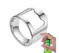 Anillo abridor de botellas de barman, abrebotellas de anillo - Herramienta creativa para bar de cerveza, herramienta de discoteca pulida de acero de titanio, accesorios de cocina portátiles para bares