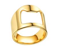 Anillo abridor de botellas de barman, abrebotellas de anillo, herramienta creativa para barra de cerveza, herramienta creativa de acero de titanio, elegante y versátil, herramienta de discoteca para