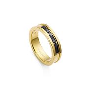 Anillo Acero Ip Dorado Y Ceramica Sr Fn