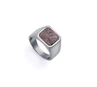 Anillo Acero Piedra Nat Sr Fashion