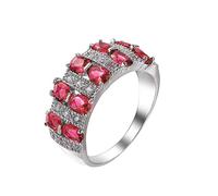 Anillo adaptador de lente plateado plata esterlina simulada apilable bandas de anillo para mujeres anillo de zircon tamaño 6 10 anillos geniales, 7, Cobre, Sin piedras preciosas