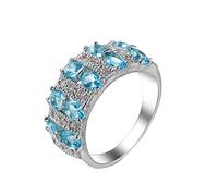 Anillo adaptador de lente plateado plata esterlina simulada apilable bandas de anillo para mujeres anillo de zircon tamaño 6 10 anillos geniales, 9, Cobre, Sin piedras preciosas