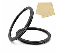 Anillo adaptador de metal de 86-77 mm, lente de 86 mm a accesorios de tamaño de filtro de 77 mm, anillo adaptador de filtro de lente negro con paño de limpieza de lentes, LingoFoto