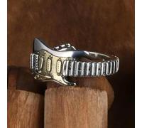 Anillo Adornos, Moda Creativa Tendencia De Los Hombres Guitarra Eléctrica Anillo Abierto Rock Gótico Punk Accesorios De Fiesta Regalo De Joyería