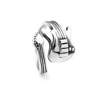Anillo Adornos, Moda Creativa Tendencia De Los Hombres Guitarra Eléctrica Anillo Abierto Rock Gótico Punk Accesorios De Fiesta Regalo De Joyería