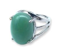 Anillo ajustable de piedra dura natural cristaloterapia energía minerales, ajustable, Metal, Jaspe