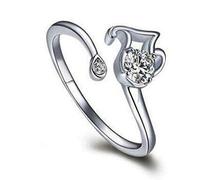 Anillo ajustable para mujeres, plateado creativo doce constelaciones símbolo de acuario de circuito de circuito ajustable nudillo de nudillo de nudillo de nudillo de la cola del dedo del dedo del pie