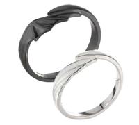 Anillo ajustable único 2026 a juego para mujer, hombre, ángel, diablo, decoración, joyería de lujo contigo, accesorios de moda, creativo, el mejor regalo