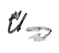 Anillo Alas de Angel, Anillo Ajustable para Mujer, Anillo de Ala de Ángel con Zirconia Cúbica, Joyería Personalizada Regalo para Aniversario, Cumpleaños, Día de La Madre