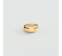 Anillo Ancho Rue De Seine - Dorado - Plata 925/1000 con baño de oro 750/1000 - Talla : 52 - Agatha Paris