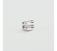 Anillo Ancho Rue De Seine - Plata - Plata de ley 925/1000 con baño de rodio - Talla : 56 - Agatha Paris