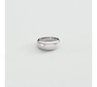Anillo Ancho Rue De Seine - Plata - Plata de ley 925/1000 con baño de rodio - Talla : 58 - Agatha Paris