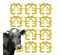 Anillo, anillo de nariz, Livestock Nose Ring, Farm Cow Nose Pie| Livestock Nose Ring 10 Pieces Anti Sucking Calf Weaner Large Livestock Farming Tools, Calf Cow Cattle Nose Ring For Home Users,