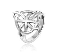 Anillo Anillos Mujer Hombre Rings Anillo De Flor Tejida Hueca Con Nudo Celta Cruzado Para Mujeres Y Hombres, Anillos De Buena Suerte, Amuleto Vikingo, Joyería, 10 Unidades, Color Plateado