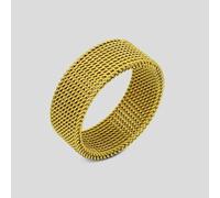 Anillo Anillos Mujer Hombre Rings Anillos De Dedo Shuangshuo con Círculo Negro De Malla Tejida, Anillos De Boda Flexibles para Hombres, Joyería De Oro 7
