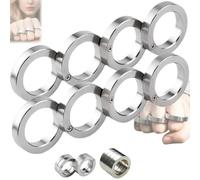 Anillo Antiestrés para Adultos,Anillo De Dedo Plegable,Anillo Disparador De 4 Dedos,Juguetes Anti-Stress,Artículos De Alivio De La Ansiedad,Anillo Plegable (2 PCS)